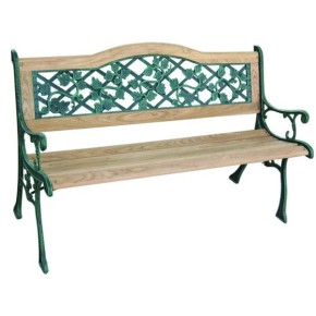 Panchina in Ghisa Legno Panca Arredo da Esterno da Giardino Terrazzo Balcone