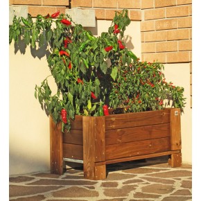Vaso in Legno Kit Fioriera Rettangolare Orto Rialzato Urbano da Giardino Balcone 2