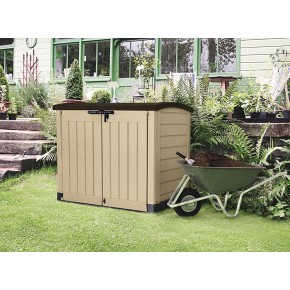 Keter Box per Esterno Resina Pavimento Lavoro Beige Compatto da Giardino Armadio 2