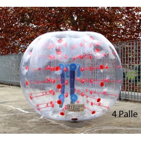 4 Palla Gonfiabile Happy Bumper Ball 1.5 mt 1 Pompa Aria Pallone Calcio Paraurti