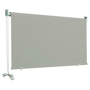 Tenda da Sole a Caduta 200x250 Grigio Parasole Rullo Soffitto Terrazzo Balcone