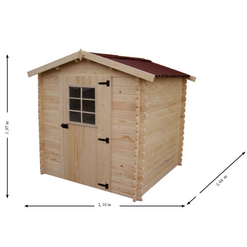 Casetta 2x2 in Legno 20 mm da Giardino Esterno per Attrezzi Blockhouse Rimessa