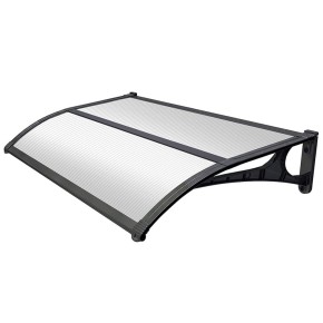 Pensilina Tettoia 135x100 Modulare ABS Copertura Policarbonato Alveolare Bianco