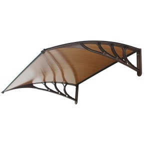 Tettoia Copertura 100x60 Modulare Pensilina in ABS Policarbonato Alveolare Fume