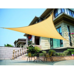 Tenda Ombreggiante a Vela 3x3 Triangolare Telo da Giardino Esterno Sole Parasole