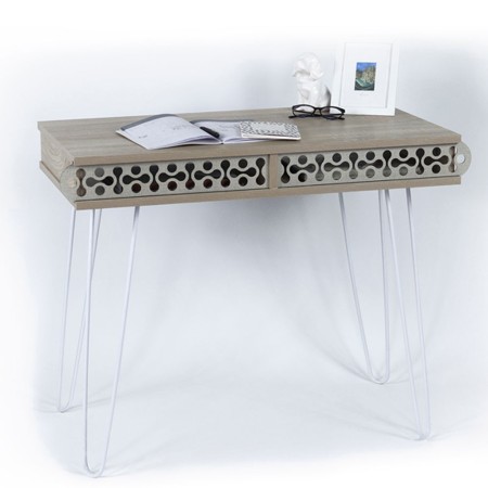 Tavolo Scrivania Rovere Piccola Porta Pc Salvaspazio Moderna da Studio Salotto