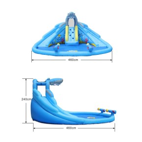 Gonfiabile per Bambini Scivoli Arrampicata Piscina Giochi Acqua Parco Acquatico 2