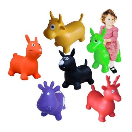 Cavalcabile Gonfiabile Puppy Animaletto Gomma Saltarello Giochi Bimbi No Pompa