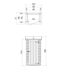 Armadio Casetta in Legno con Pavimento Ripostiglio Attrezzi da Giardino Balcone 2