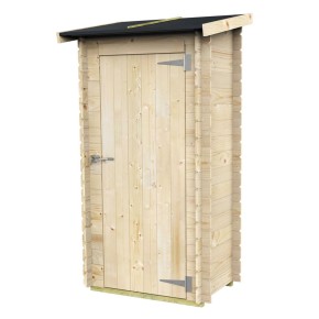 Armadio Casetta in Legno con Pavimento Ripostiglio Attrezzi da Giardino Balcone