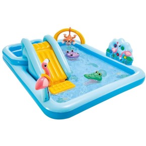 Parco Acquatico con Scivolo per Bambini Piscina Gonfiabile Giungla con Palline