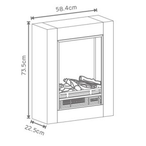 Camino Elettrico 1500 W con Cornice in Legno Stufa Fuoco Finto a Led Telecomando 2