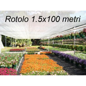 Telo Ombreggiante 1.5x100 Metri Quadri Bianco Recinzione Copertura  Oscurante