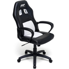 Sedia da Ufficio Scrivania Poltrona Racing Gaming Bianca con Braccioli e Ruote 2