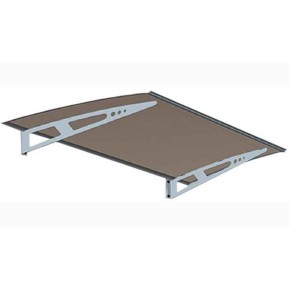 Tettoia Alluminio Pensilina 150x100 Policarbonato Parapioggia per Porte Balconi 2