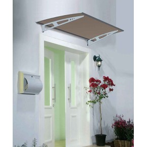 Tettoia Alluminio Pensilina 150x100 Policarbonato Parapioggia per Porte Balconi