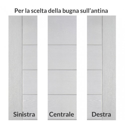Porta Blindata a Due Ante Asimmetriche con Vetro per Esterno Moderna Noce