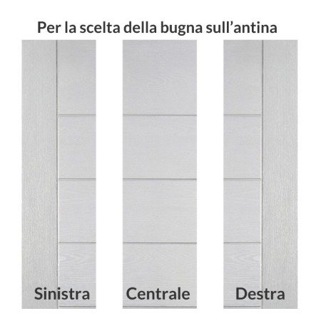 Porta Blindata a Due Ante Asimmetriche con Vetro per Esterno Moderna Noce