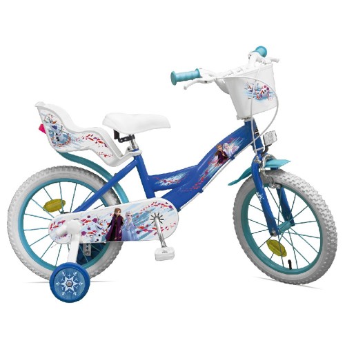 Bicicletta da Bambina 14 Pollici Frozen con Rotelle Bici Mountain Bike per Bimba