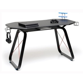Scrivania da Gaming Nera Tavolo Gamer Pc Computer Postazione Moderna Cameretta 2