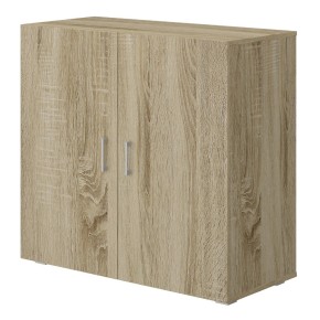 Armadio Multiuso Rovere 2 Ante per Ufficio Bagno Cucina Legno Mobile con Ripiano