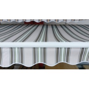 Tenda da Sole 300x200 a Bracci Retrattili Righe Verde Rullo per Esterno Terrazzo 2