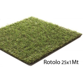 Prato Finto Rotolo 25x1 Metri 20 mm Erba FInta Moquette Manto Pronto Sintetico