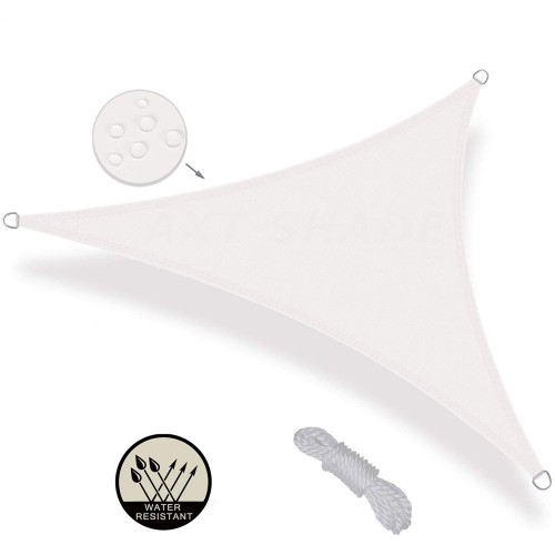 Vela Ombreggiante 3x3 Beige Triangolare Telo da Giardino Esterno Tenda Parasole