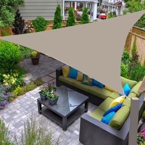 Vela Ombreggiante 3x3 Tortora Triangolare Telo Tenda Parasole Giardino Esterno