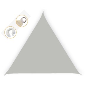 Vela Ombreggiante 3x3 Grigia Cenere Triangolare Tenda Parasole Giardino Esterno 2