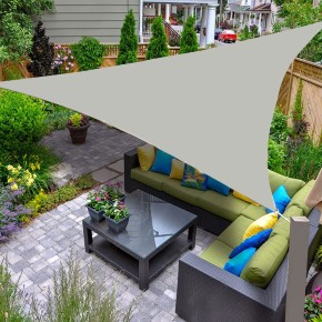 Vela Ombreggiante 3x3 Grigia Cenere Triangolare Tenda Parasole Giardino Esterno