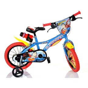 Bicicletta da Bambino Superman Ruota 14 Pollici 3 4 5 6 anni Bimbo Rotelle Freno