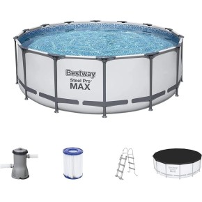 Piscina Bestway Rotonda fuoriterra 488x122 con Scaletta Filtro Acqua Pompa Frame 2
