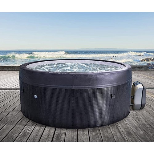 Piscina Idromassaggio Spa 156x70 Rotonda Acqua Riscaldata 4 Adulti Semi Rigida