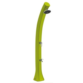 Doccia Solare per Esterno 44 litri Resina Verde da Giardino Piscina Miscelatore