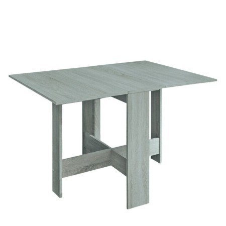 Tavolo in Legno da Pranzo Salvaspazio Grigio Cemento Moderno Pieghevole Cucina