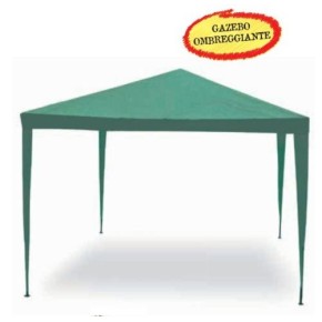 Gazebo Verde Smontabile 3x3 mt Struttura Acciaio Ombreggiante Ombra Giardino 2
