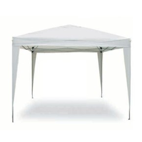 Gazebo Bianco 3x3 Pop Up Fisarmonica Pieghevole Richiudibile Acciaio da Giardino 2