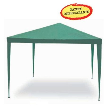 Gazebo Verde Smontabile 3x4 Acciaio Copertura Ombra Fiere Giardino