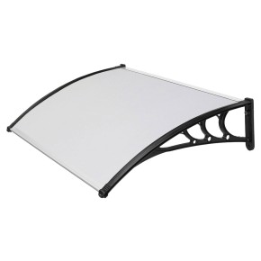 Tettoia Modulare Pensilina 120x80 Porta Policarbonato Compatto Satinato Opalino