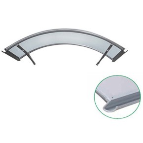 Tettoia Tonda 140x90 Alluminio Pensilina Arco Satinato Opalino Sgocciolatoio 2