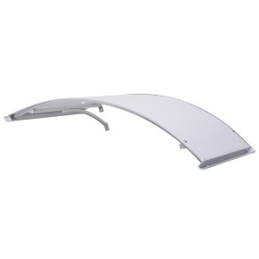 Tettoia Tonda 140x90 Alluminio Pensilina Arco Satinato Opalino Sgocciolatoio