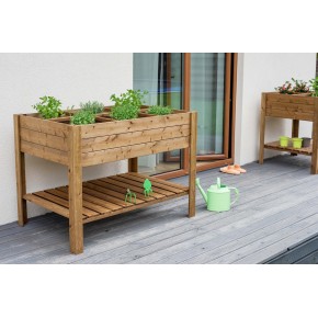 Fioriera 120x80 Orto Rialzato Urbano da Balcone Giardino Pensile Vaso in Legno 2