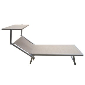 Lettino Mare Pieghevole Beige Leggero Alluminio Sole Stabilimento Spiaggia Prato 2