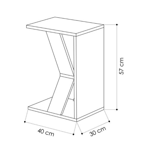 Tavolino da Divano Antracite Porta Pc Riviste Tavolinetto
