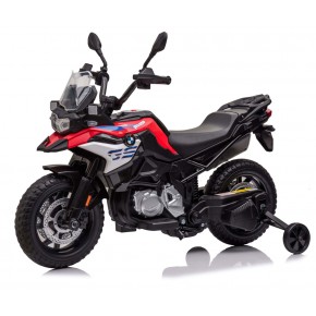 Moto elettrica per bambini BMW GS850F a batteria 12 V con stabilizzatori laterali 2