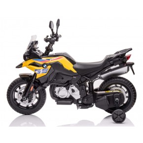 Moto elettrica per bambini BMW GS850F a batteria 12 V con stabilizzatori laterali 2