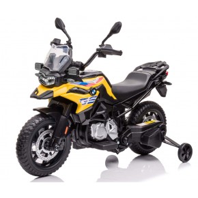Moto elettrica per bambini BMW GS850F a batteria 12 V con stabilizzatori laterali