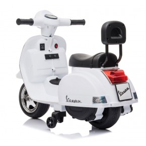 Vespa mini licenza Piaggio elettrica a batteria 6 V con stabilizzatori laterali removibili 2