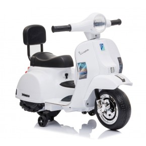 Vespa mini licenza Piaggio elettrica a batteria 6 V con stabilizzatori laterali removibili